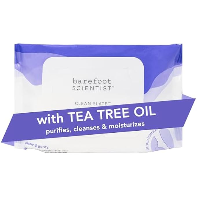 Barefoot Scientist CLEAN SLATE - NEW - TRIPLE-ACTING, TEXTURED, XL TOWELETTES TO INSTANTLY CLEAN, PURIFY AND REFRESH FEET AT HOME OR ON-THE-GO IN ONE EASY STEP. HYPOALLERGENIC, TEAR-FREE CUSTOM DESIGN - Image 1